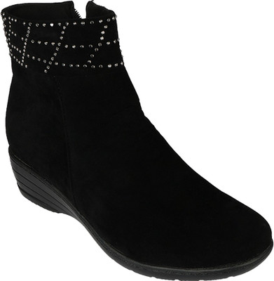 Pink Fever Boots For Women(Black