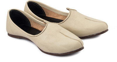 

Tashi Beige Leather Jalsa Jutis For Men(Beige