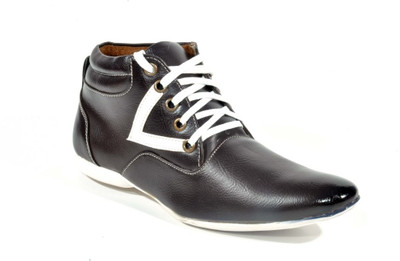 11% OFF on Big Wing Fashionable Black Corporate Casuals For Men(Brown, White)