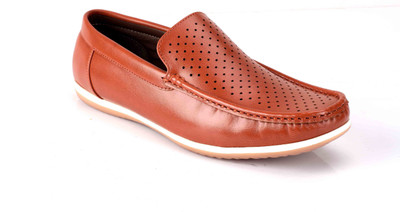 

Levanse Ventilated Driving Loafers For Men(Tan, Matte tan