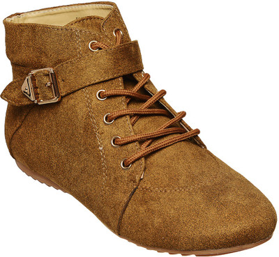 

Flat n Heels Boots For Women(Tan)