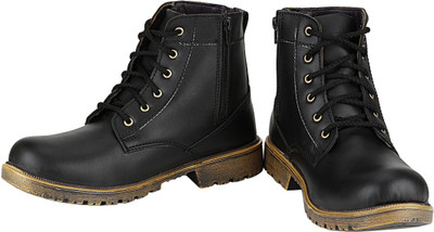 

Stylon Laced Boots For Men(Black, Stylish black