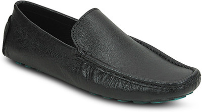 

Kielz Black-Leather-Gents Loafers Loafers For Men(Black