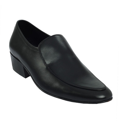 

Shoe Bazar Leather Slip On Shoes For Men(Black