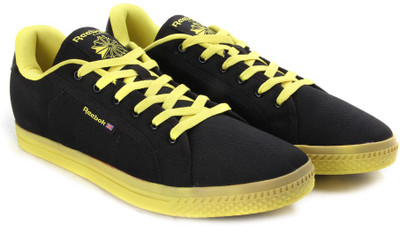 

REEBOK ON COURT IV LP Men Canvas Shoes For Men(Yellow, Black), Black / solar green