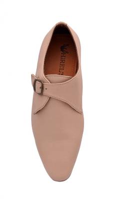 Hirel's Mens Peach Monk Strap Shoes