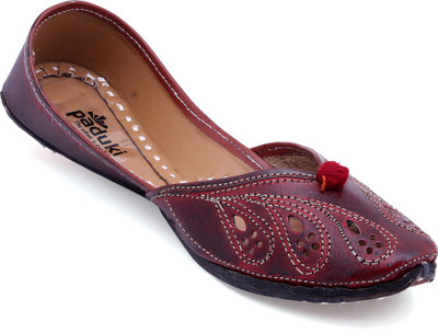 

Paduki Ethnic Footwear Mojaris For Women(Brown)