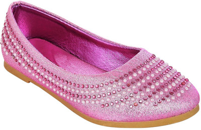 

Glinchy Comfortable Party Wear Synthetic Leather Bellies For Women(Pink