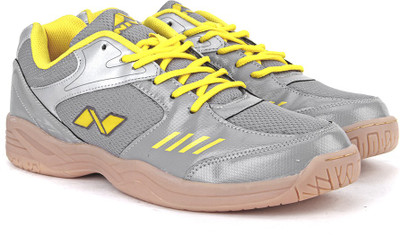 

Nivia Hy-court Badminton Shoes For Men(Grey, Yellow