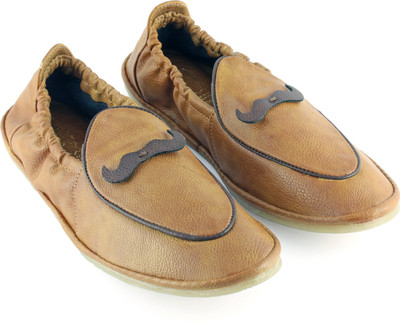 

DeVEE Be a Men Mustache Custom Fit Tan Mojaris For Men(Tan