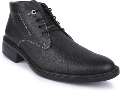 

Buckle Up MENS LEATHER SHOES BUAT-12_BLACK-Size- Slip On For Men(Black
