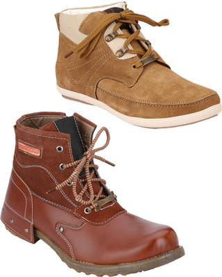 

Rocozo Hunk and Rz Ankle Boots For Men(Tan, Tan