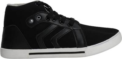 Chevit Arrow Black Canvas Sneakers