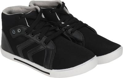 Chevit Arrow Black Canvas Sneakers
