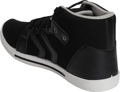 Chevit Arrow Black Canvas Sneakers