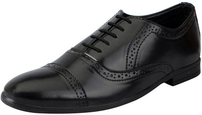 

FAUSTO Brogue Lace Up For Men(Black