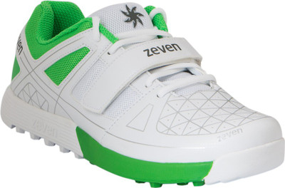 Zeven Crust 1.0 Cricket Shoes For Women(White, Green)