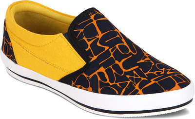 

Kielz Printed Yellow&Black Sneakers Casuals For Men(Multicolor
