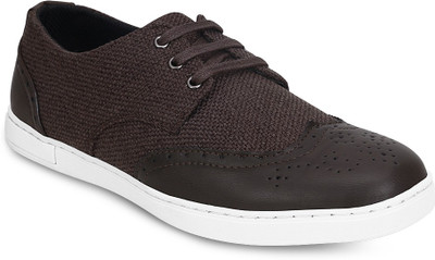 

Kielz Designer Brogue Ethnic Shoes Sneakers For Men(Khaki, Coffee