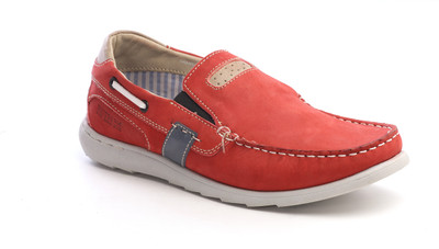 

Pavers England Genuine Leather Loafers For Men, Red