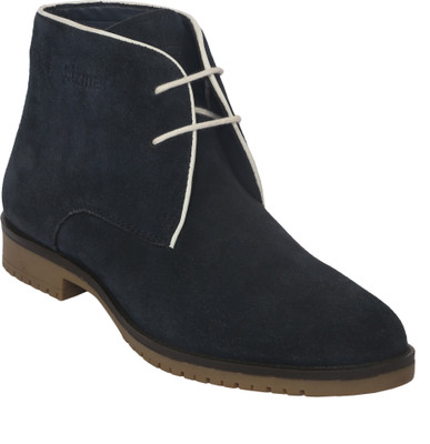 

Cizmar Chukka Boots In Blue Suede Boots For Men(Navy, Blue