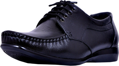 

Feetway Genuine Leather Lace Up Shoes For Men(Black