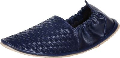 

Knot n Lace Ethnic Mojari Loafers For Men(Blue)