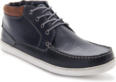 

Red Tape Men Genuine Leather Boots For Men(Navy, Blue