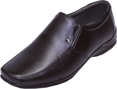 

Shoebook Leather Slip On Shoes For Men(Black