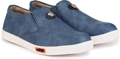 

Knoos Stylish Loafers Slip On Sneakers For Men(Blue