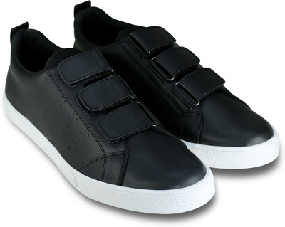 

Beonza Velcro Slip On Sneakers For Men(Black