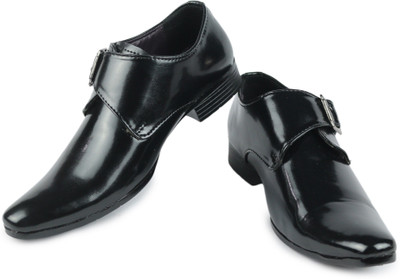 

Shoe Island Exotic Black Monk-Strap Formal Shoes Monk Strap For Men(Black
