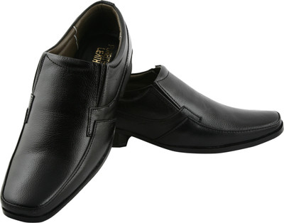 

Pureits Leathers Genuine Slip On Shoes For Men(Black