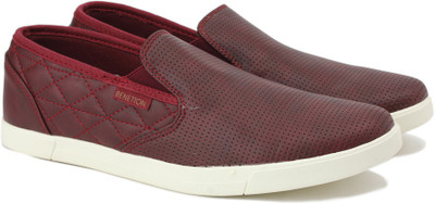 

United Colors of Benetton 16A8SLIPFW35I Loafers For Men(Maroon, 903