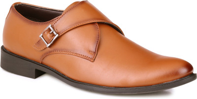 

Mactree Overlap Monk Strap For Men(Tan)