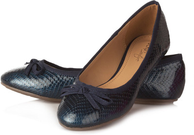 Vero Couture Bow-Up Flat Bellies For Women(Blue, Navy blue
