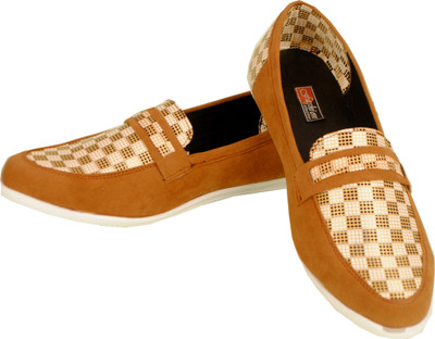 

Fashion Casual Matching Pattern Loafers For Men(Tan)