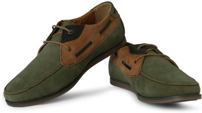 Allen Solly Boat Shoes For Men(Green, Olive