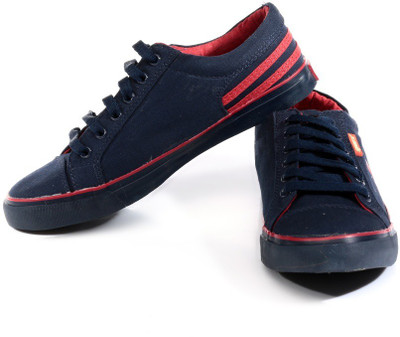 

Sparx Navy Blue & Red Good Looking Canvas Shoes For Men(Navy, Red), Navyblue