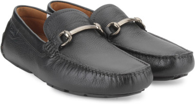 

Clarks Davont Ride Blk Tumbled Lea Loafers For Men(Black)
