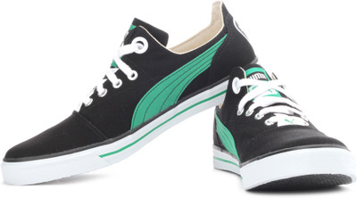 

Puma Limnos Cat Ind. Canvas Shoes For Men(Green, White, Black, Black;amazon
