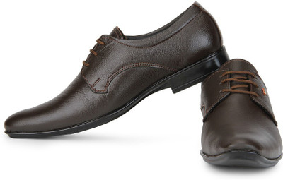

Provogue Leather Lace Up shoes For Men(Brown