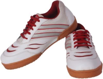 13% OFF on Davico Court Deluxe Badminton Shoes For Men(White, Red) 13% OFF on Davico Court Deluxe Badminton Shoes For Men(White, Red)
