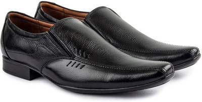 

Le Booch Men Genuine Leather - UK-10 Slip On For Men(Black