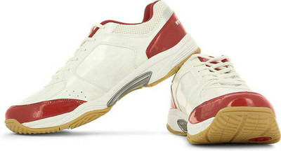 Vector X CS-1065 Badminton Shoes For Men(White, Red, 05;red