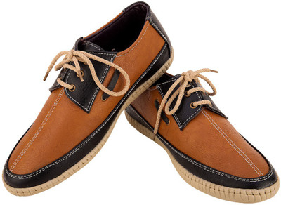 FBT Casual Shoes For Men(Tan, Tan-black