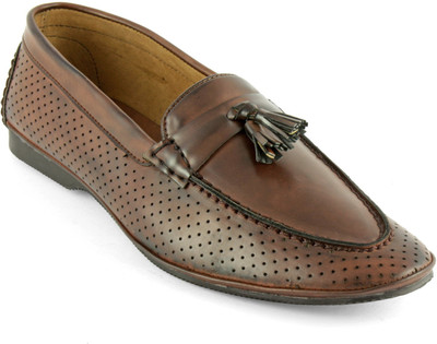 Devils Goose Freak Flag Brown Loafers For Men(Brown