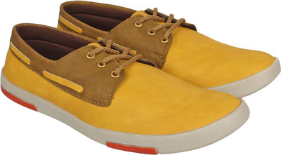 

AMJ Yellow Brown Outdoors Sneakers For Men(Yellow, Brown