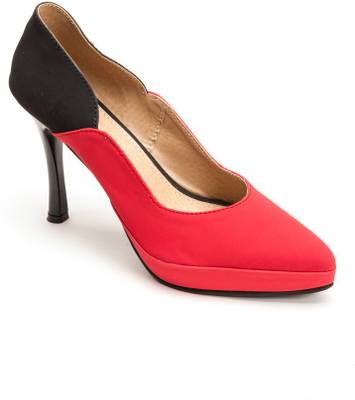 Marc Loire Marc Loire Women’s Solid Curvy Red Stilettos Bellies
