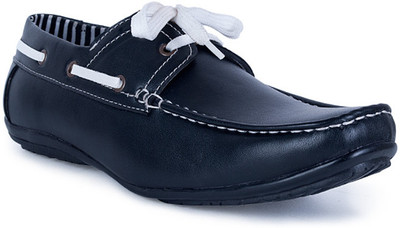 

Adam Step Stylish Laceup Casual Boat Shoes For Men(Black)